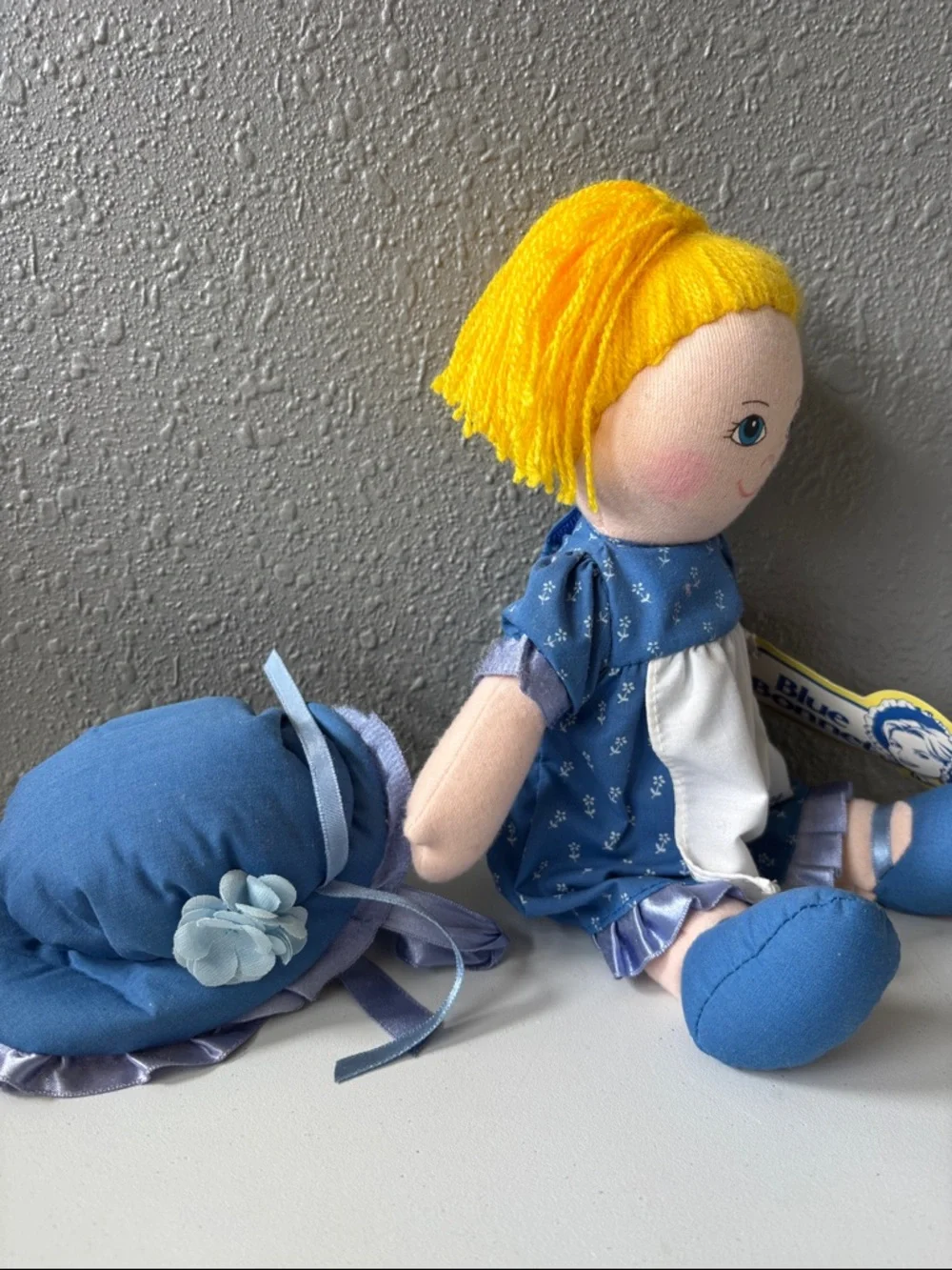 Vintage Blue Bonnet Sue Plush Doll